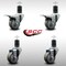 Service Caster 3'' SS Gray Poly Swivel 1-5/8'' Expanding Stem Caster Set 2 Total Lock Brakes, 4PK SCC-SSEXTTL20S314-PPUB-2-S-2-158 - alternate 4